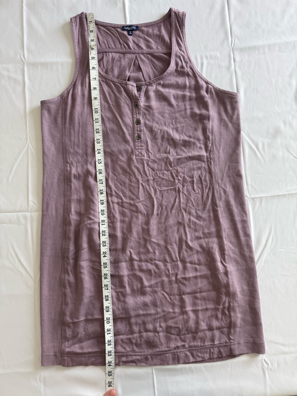 Splendid Mauve Sleeveless Henley Mini Dress - Picture 8 of 10